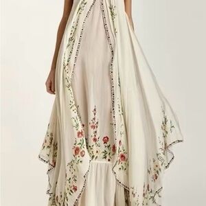 Floral Cream Maxi Dress